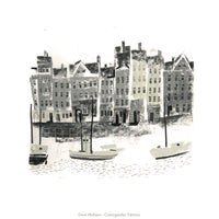 Thumbnail for Boats - Postcard from Copenhagen - signeret og nummereret giclée tryk - Dave McKean