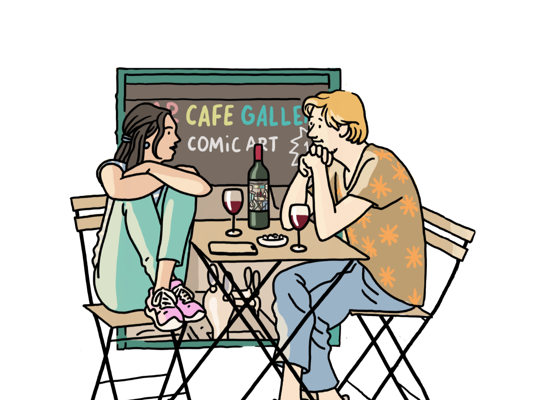 Comicgarden Galleri og Cafe vinlabel