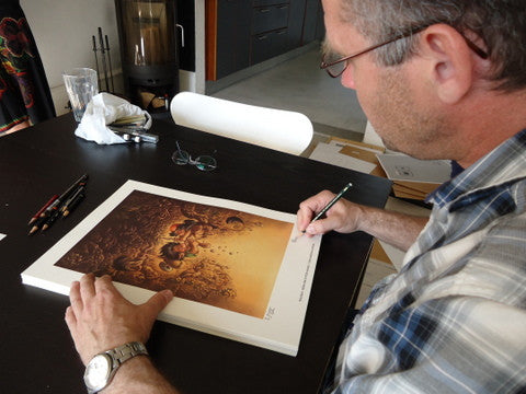 Troldeliv - rødder - signeret kunsttryk - Peter Madsen