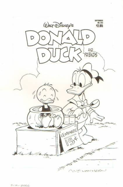 Donald Duck hæfte 343 - originalt cover - William Van Horn