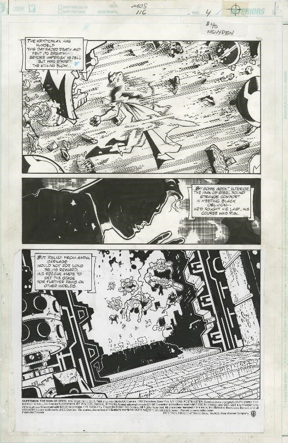 Superman - our worlds at war, original side 4 - Doug Mahnke & Tom Nguyen