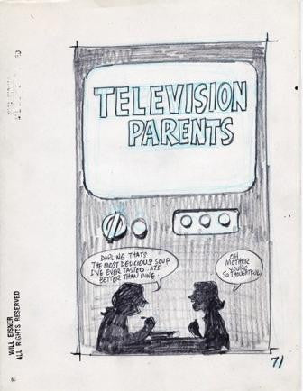 Bringing up your parents- Television parents - original skitse - Will Eisner