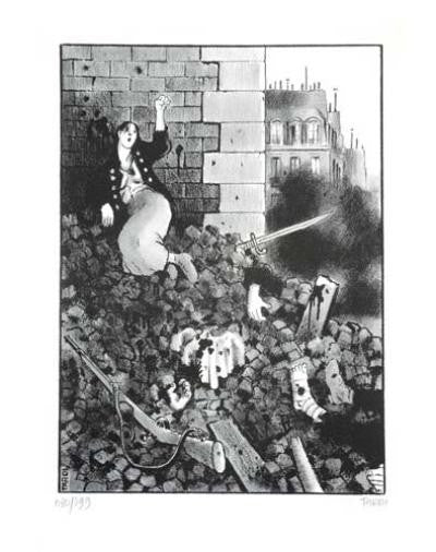 La Commune n°4 - Folkets røst - signeret litografi - Tardi