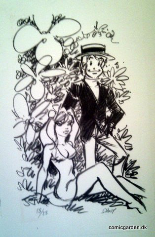 Oliver og Colombine - signeret litografi - Dany