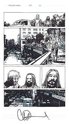 The Walking Dead #108 side 10 - original comic art side - Charlie Adlard