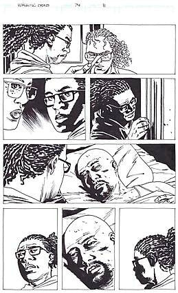 The Walking Dead #74 side 11 - original comic art side - Charlie Adlard