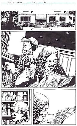 The Walking Dead #73 side 4 - original comic art side - Charlie Adlard