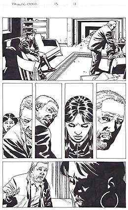 The Walking Dead #93 side 11 - original comic art side - Charlie Adlard