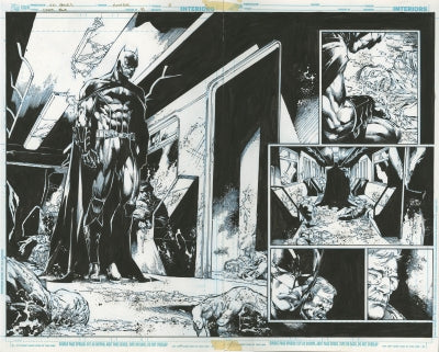 Batman - The Dark Knight - hæfte 8 side 2 & 3  - Splash - original side - Rob Hunter