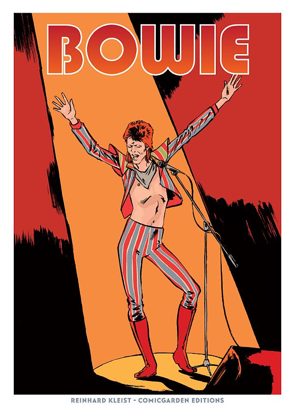 Bowie - signeret og nummereret giclée tryk - Reinhard Kleist