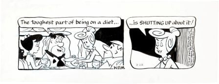 Flintstones diet - original avis stribe - Karen Matchette