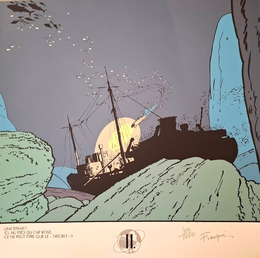 Murænens Gab - Signeret og limiteret serigrafi  - Franquin