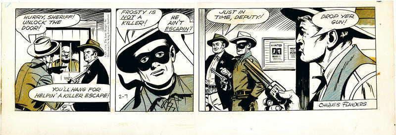 The Lone Ranger - original avis stribe - 7. februar 1958 - Flanders