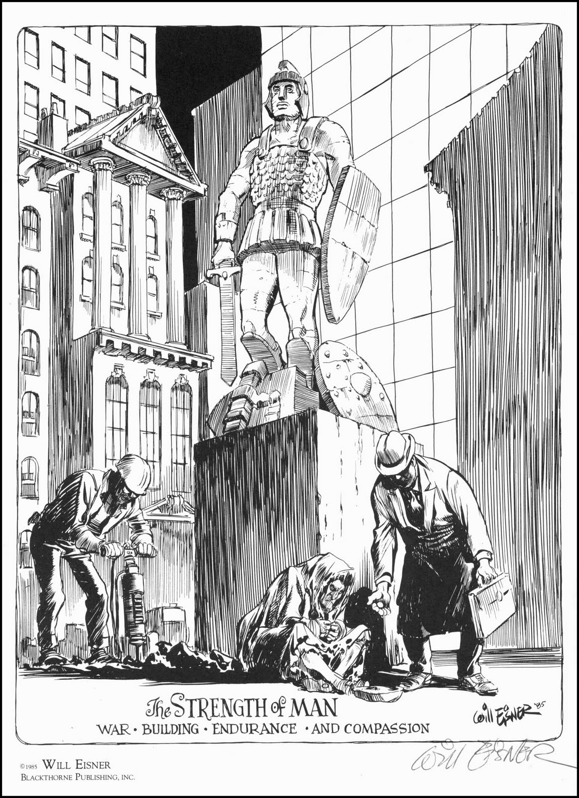 The Strength of Man   - signeret kunsttryk - Will Eisner