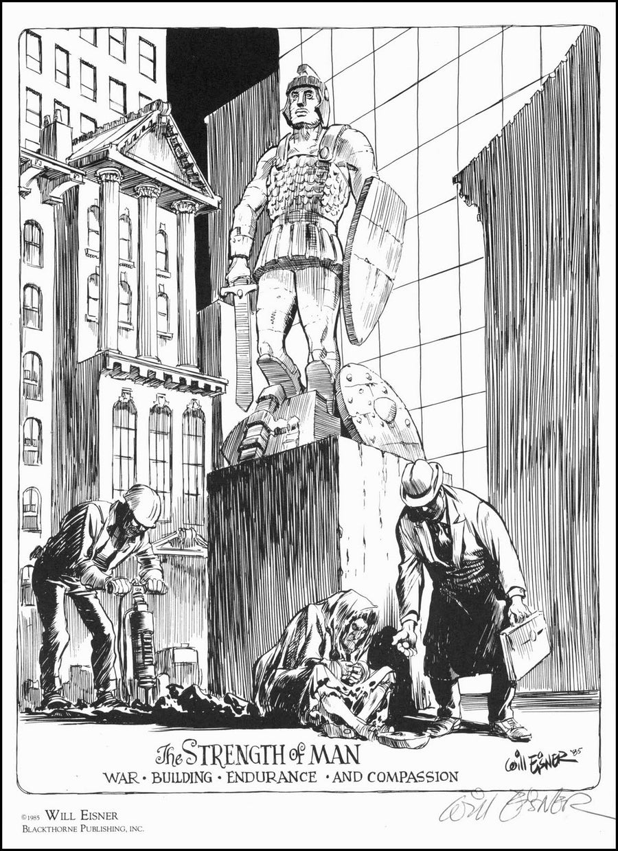 The Strength of Man   - signeret kunsttryk - Will Eisner