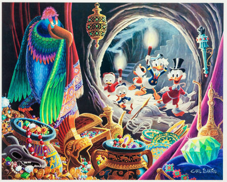 Dangerous Discovery - signeret kunsttryk - Carl Barks