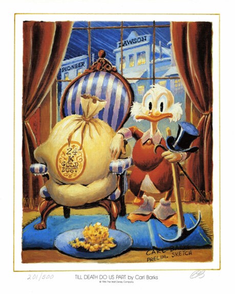 Till death do us part  - signeret tryk - premininary - Carl Barks