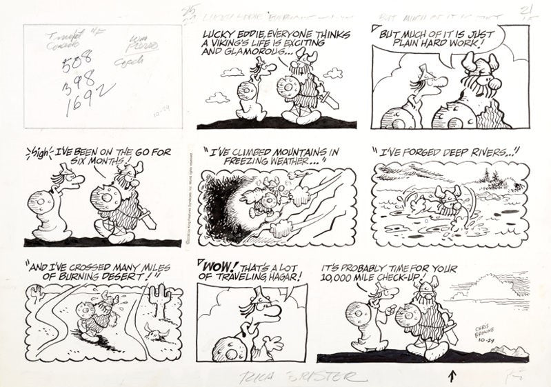 Hagar the Horrible - Sunday Comic Strip - Original Art - Chris Browne