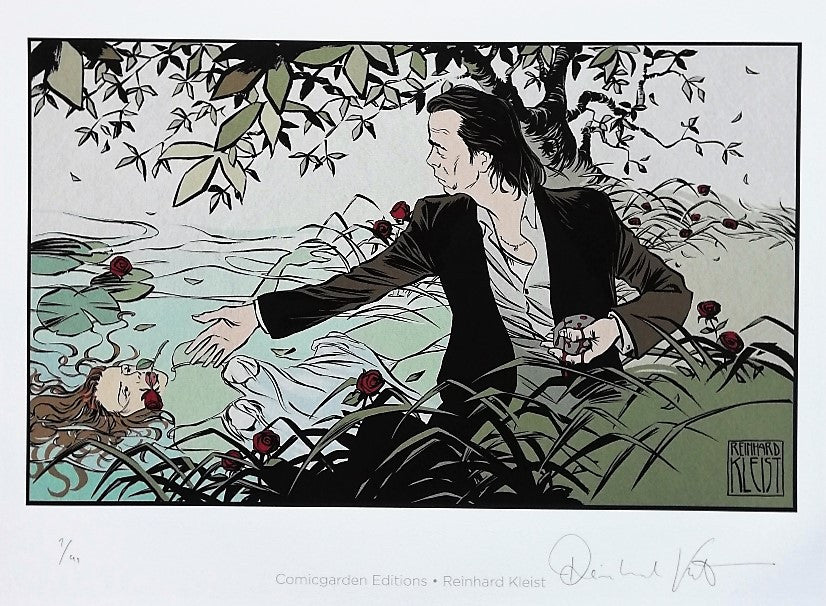 The wild roses grow - signeret og nummereret giclée tryk - Reinhard Kleist