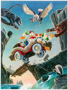 Leaving Carers Behind - signeret kunsttryk - Carl Barks