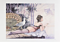 Thumbnail for Esmeralda - Corto Maltese Hugo Pratt Homage - signeret kunsttryk - Milo Manara