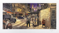 Thumbnail for Blacksad - signeret og nummereret pigment print - Night Scene - Juanjo Guarnido