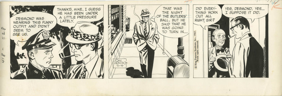 Rip Kirby - original avis stribe - 9. september 1967 - John Prentice