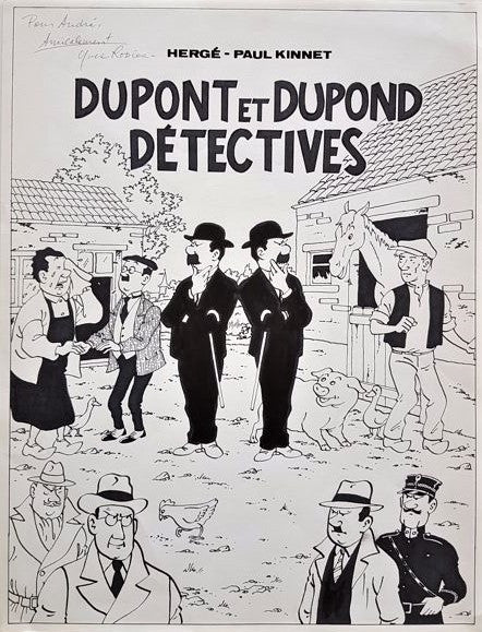 Dupond et Dupont Detectives - original comic art side - Yves Rodier