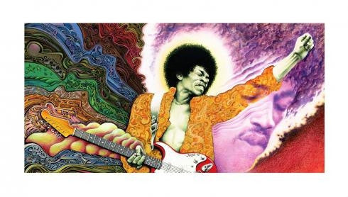 Hendrix - signeret serigrafi - Guillaume Sorel