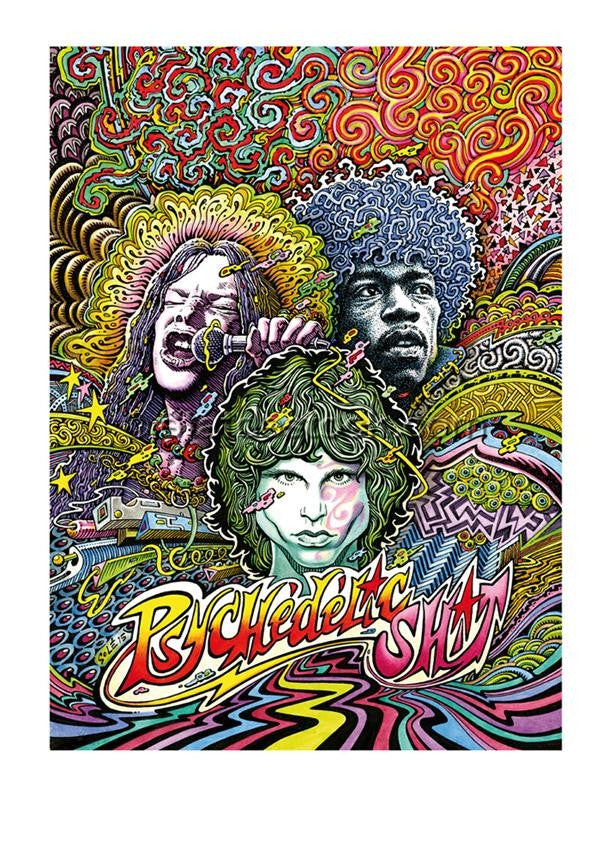 Pschédélic shit - signeret serigrafi - Guillaume Sorel