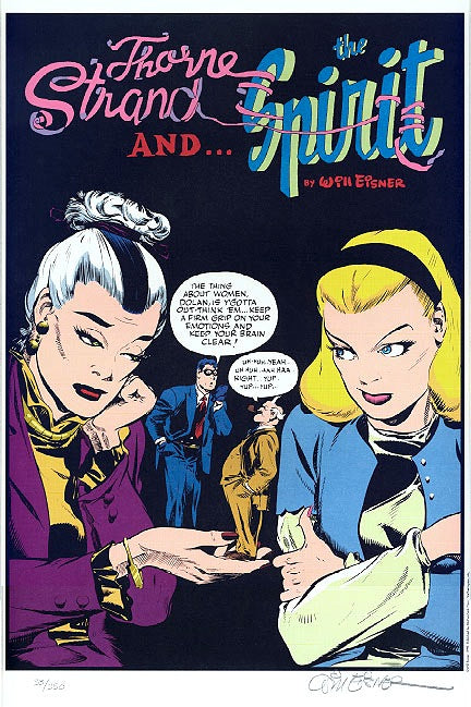 Spirit og kommisær Dolan - signeret og limiteret kunsttryk - Will Eisner