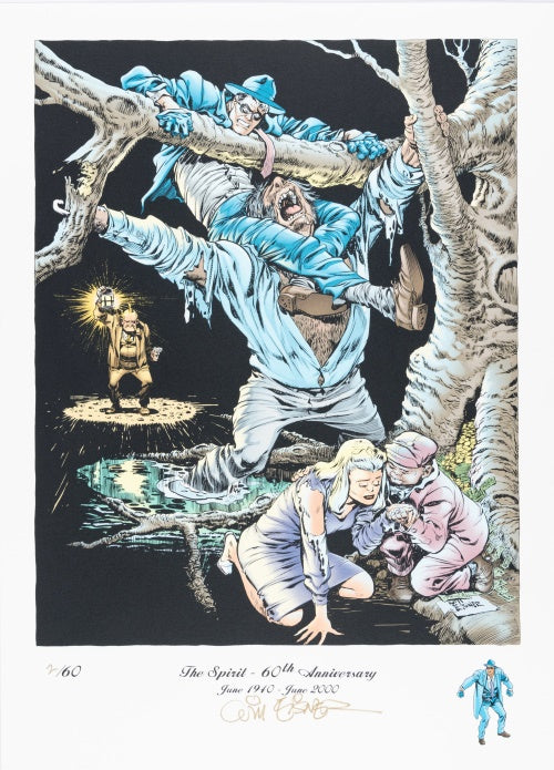 The Spirit 60 års jubilæum - signeret kunsttryk - Will Eisner