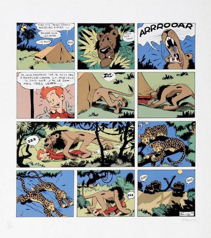 Spirou - Signeret seriegrafi - Franquin