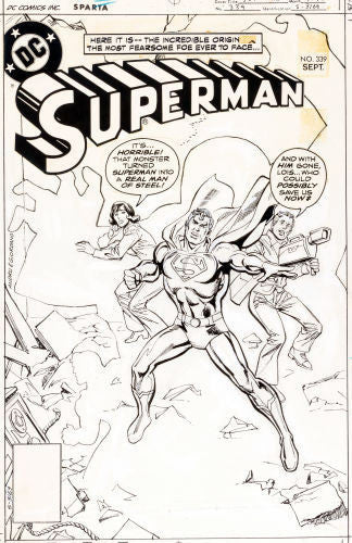 Superman - original cover - Ross Andru og Dick Giordano