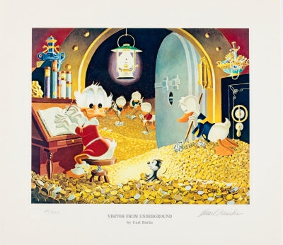 Visitor from the underground - signeret og limiteret kunsttryk fra Another Rainbow - Carl Barks (Copy)